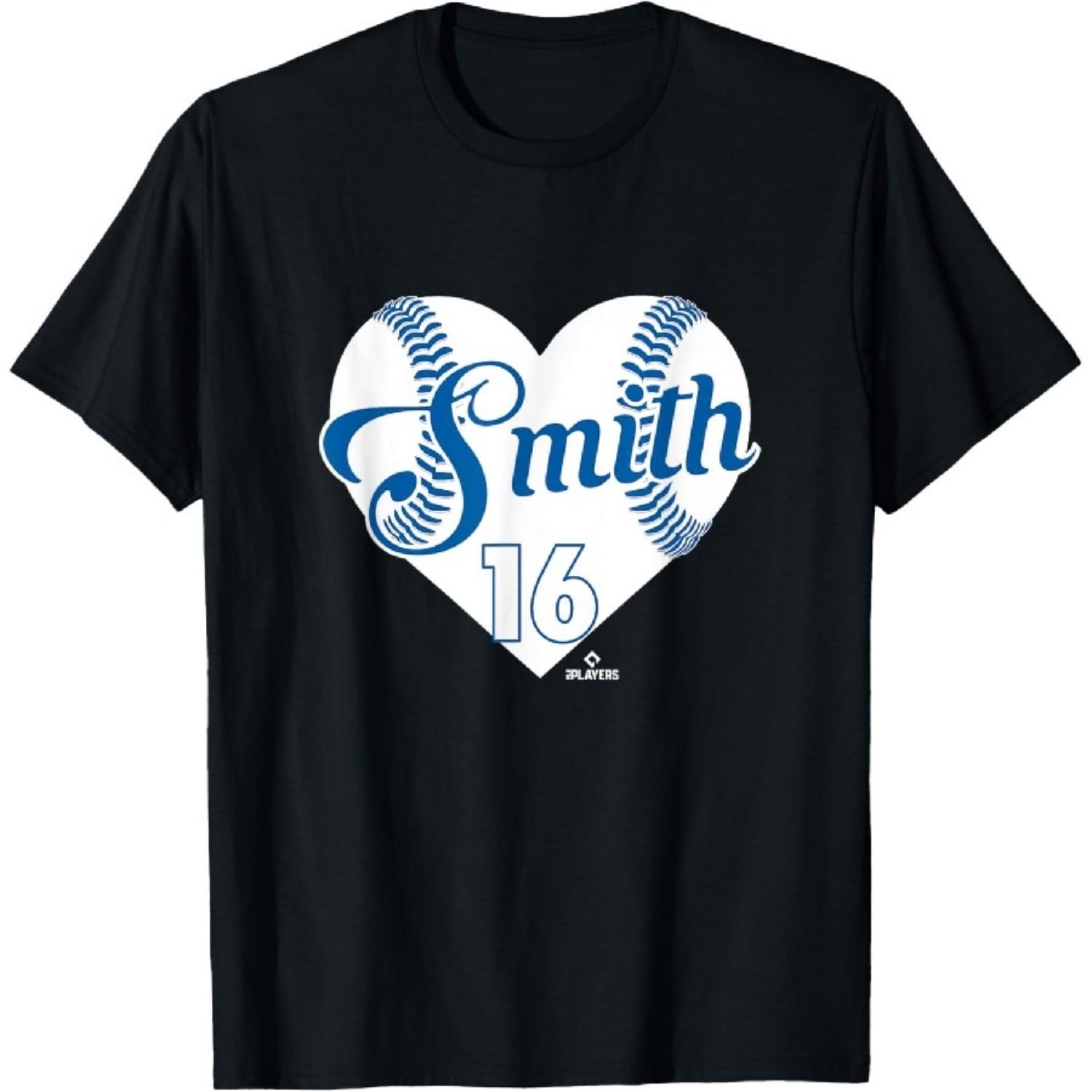 Бейсбол Сердце Уилл Смит Лос-Анджелес Бейсбол MLBPA Футболка XXXXXL чёрный