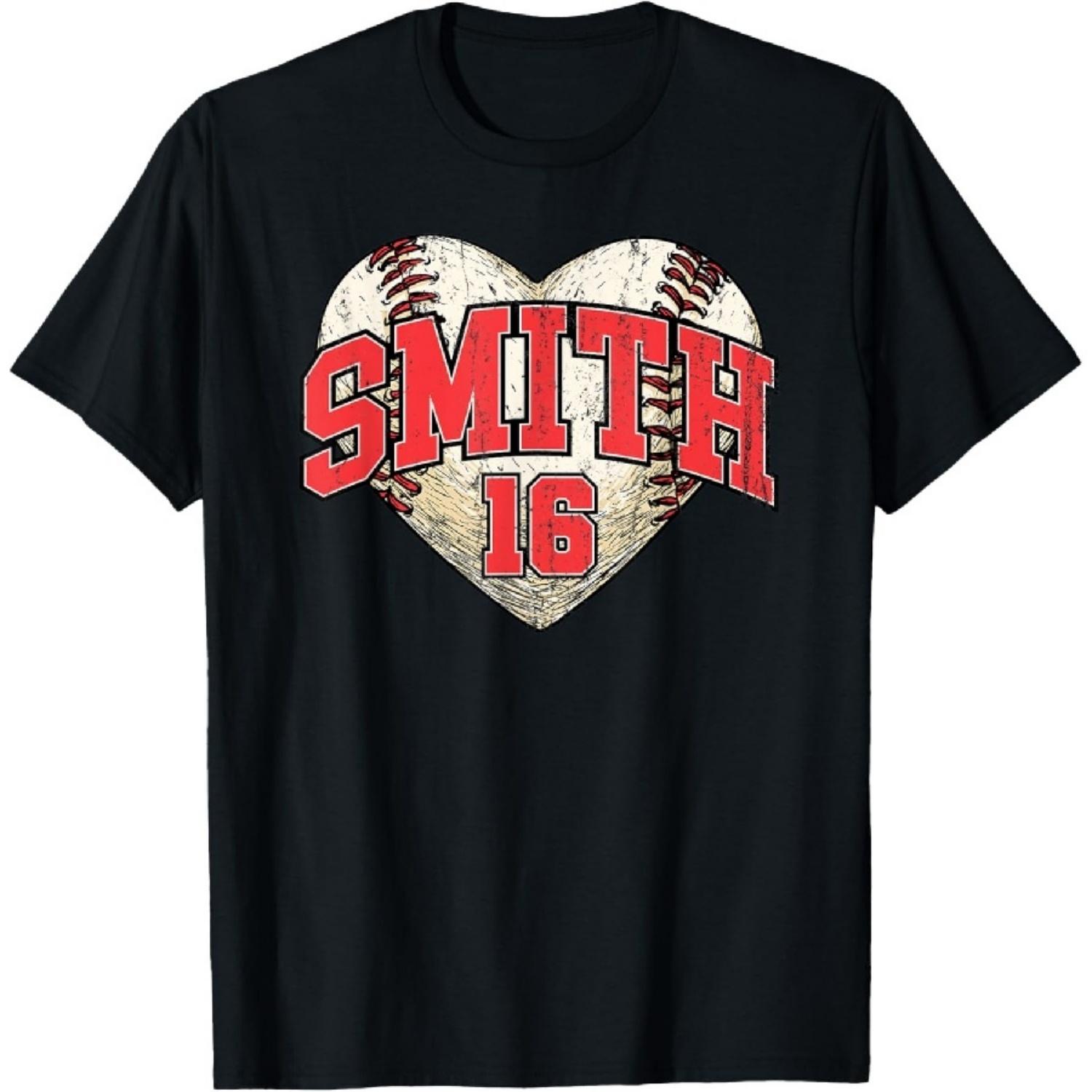 Бейсбол Сердце Игровой день Уилл Смит ЛА Лос-Анджелес MLBPA Футболка XXXXXL чёрный